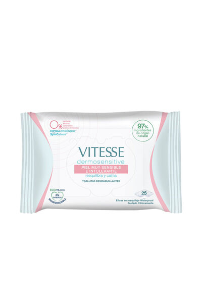 VİTESSE Dermosensitive Make-up-Entferner-Tücher, die das Hautgewebe wiederher...
