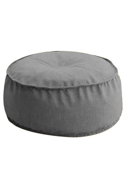 In House Round Decorative Linen Bean Bag - 70x25 cm