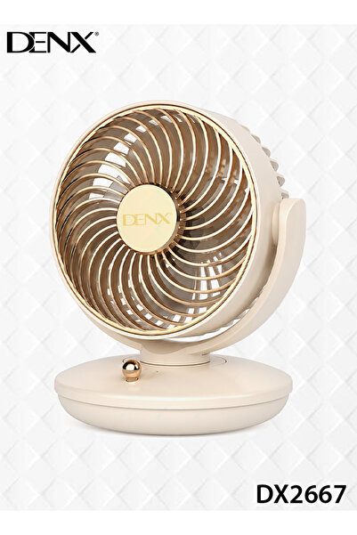 Generic DENX DX2667 Rechargeable Desk Fan Portable Air Circulator Fan 3 Speed...