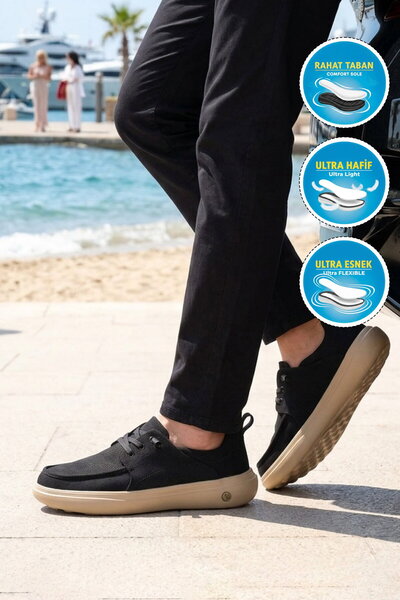 GAMELU Black Memory Sole Lightweight Men's Casual Shoes Wood m