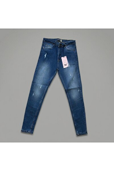 Happy Pink Blugi skinny cu efect prespălat și zgârieturi fine