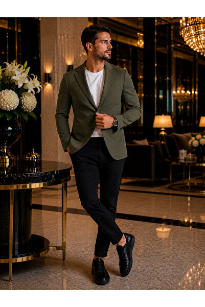 Sır Premium Blazer Jacket Slim Fit Textured Fabric 4006