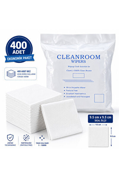 Cleanroom Mikrofiber Ekran Silme Bezi Lcd Ekran Temizleme Bezi 400 Adet Lints...