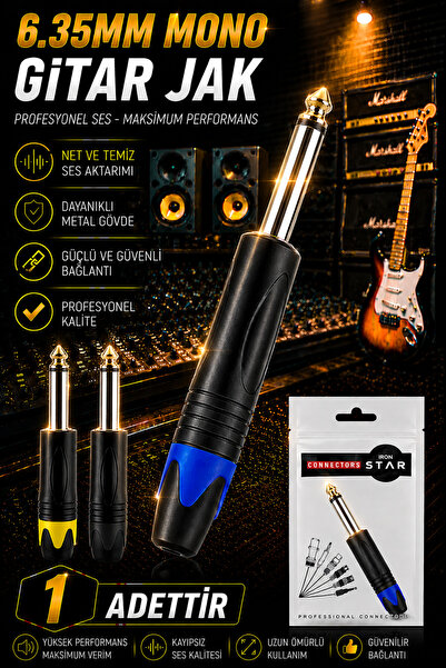 IRONSTAR 1 buc mufă mono de 6,35 mm / mufă mono tată de 6,35 mm / mufă jack p...