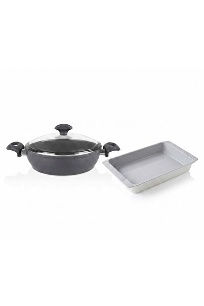 FALEZ Ceramic Karnıyarık Pot 24 cm and Ceramic Baking Tray