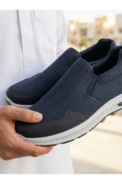 Sports Slip-On Comfortable Walking Shoes - Black, Navy, and Gray - Suitable f...