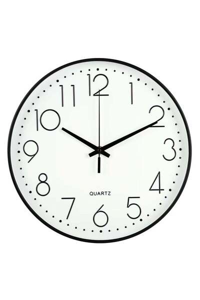 Qiccijoo Wall Clock 12-inch Silent Non-Ticking Round Wall Clocks Battery Oper...