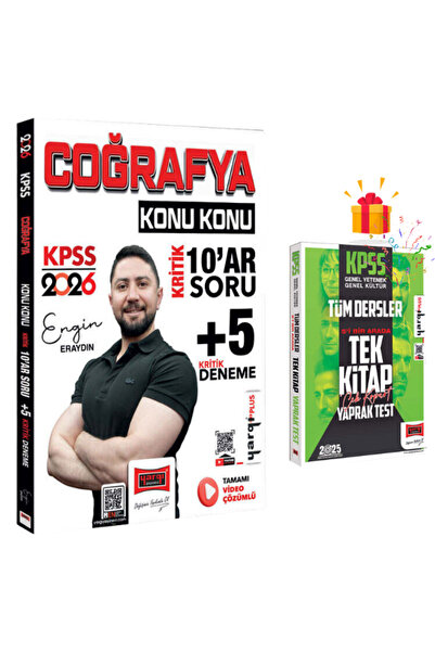Yargı Yayınları 2026 KPSS Coğrafya Konu Konu Kritik 10ar Soru +5 Kritik Denem...
