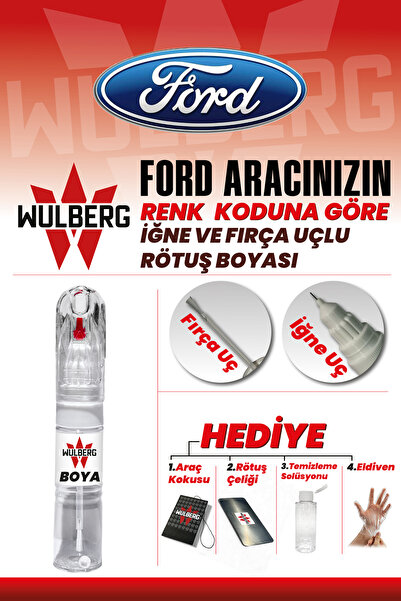 Wulberg FORD Boya Koduna Göre Rötuş Boyası 25 ml İğne & Fırça Uçlu Kalıcı Çiz...