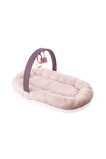 Babyjem Φωλιά μωρού με μπάρα παιχνιδιών, BabyJem, σομόν