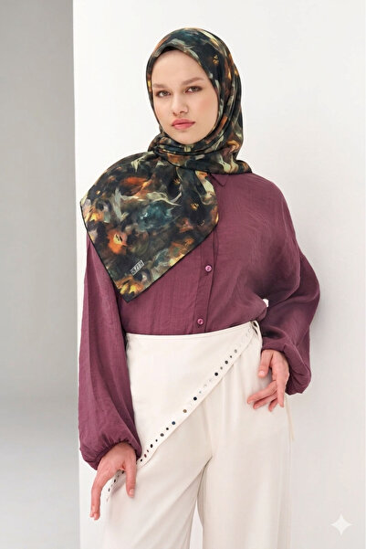 ZER Organic Cotton Viscose Scarf Special Design Tie-Dye Floral Lightweight St...