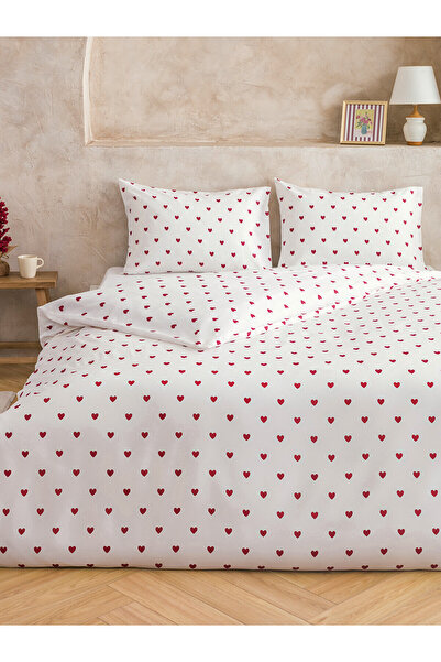 LC Waikiki Nevavm Heart Printed Double Duvet Cover Set 200X220 cm