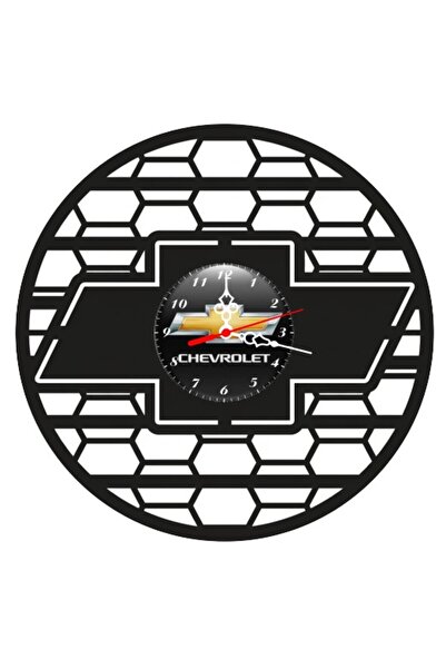 Chevrolet Ceas de perete decorativ din disc de vinil, cu logo și grilă tip fa...