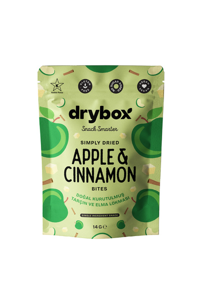 DRYBOX Dried Cinnamon Apple Bite 14g – No Added Sugar, 100% Natural Soft Heal...