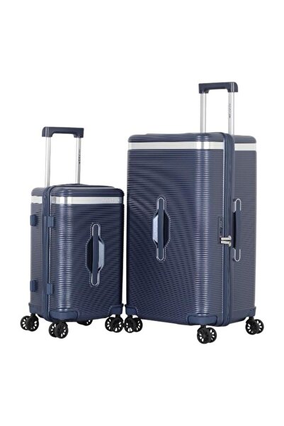 AVIATOR 2-Piece 28" & 20" Brand Travel Luggage - Shatter-Resistant Pc Materia...