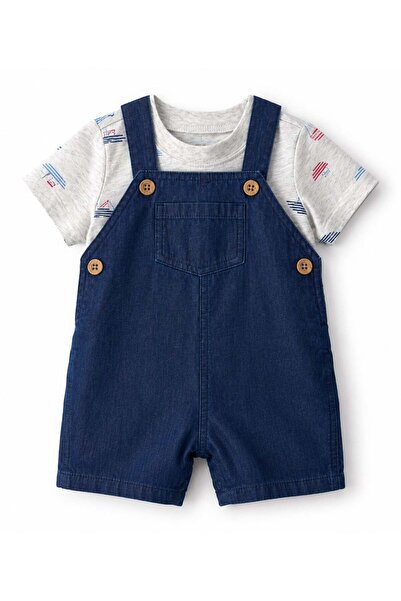 Carter's Carters Erkek Bebek Salopet Takım 6 Ay-24 Ay MAVİ