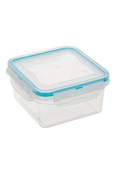 Z Store Recipient alimentar din plastic transparent, pătrat, etanș, cu capac,...