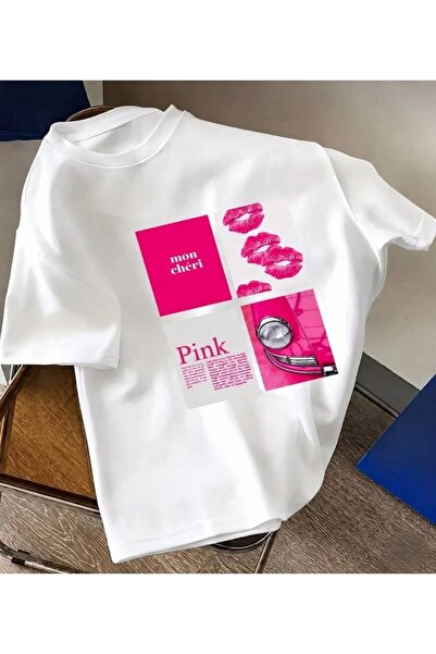 Marco Fresco TRICOU CU GULER ROTUND CU IMPRIMARE DUDAK MON CHERİ