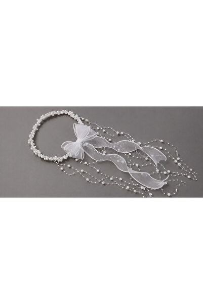 stil+o aksesuar.com إكسسوارات شعر على شكل تاج من ريفيكا مزينة باللؤلؤ والشريط...