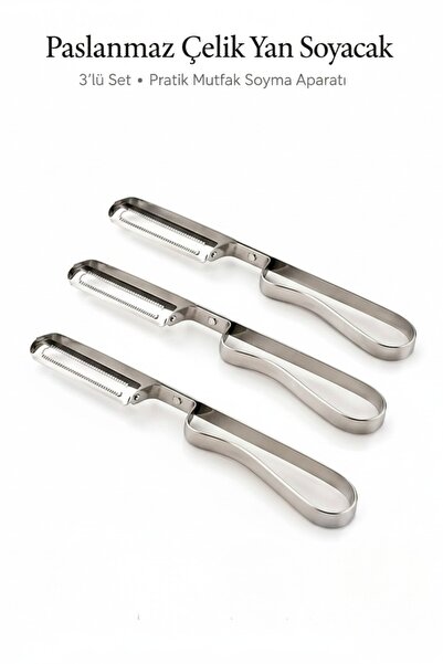 Ercazzo 3-Piece Stainless Steel Vegetable Peeler Potato, Carrot and Cucumber ...