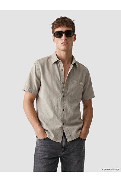 LC Waikiki Nevavm Regular Fit Men's Jean Shirt with Difference