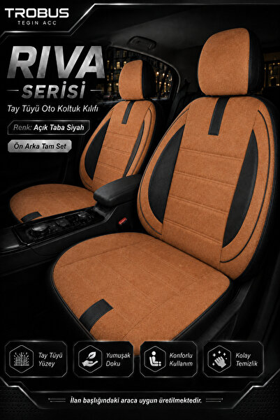 TROBUS VW Caddy 2004-2014 Uyumlu Riva Serisi 2+1 Ticari Taba Siyah Ortopedik ...