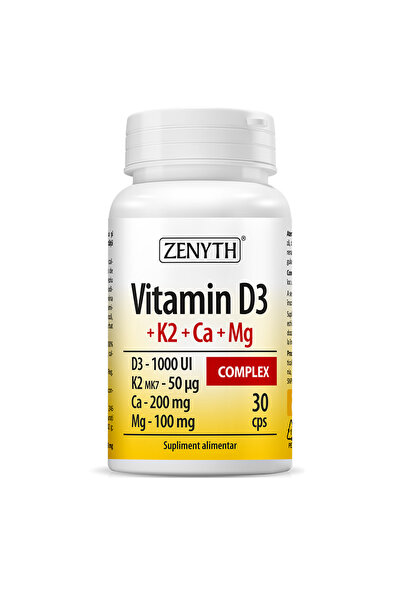 ZENYTH Vitamina D3+K2+Ca+Mg Complex 30cps