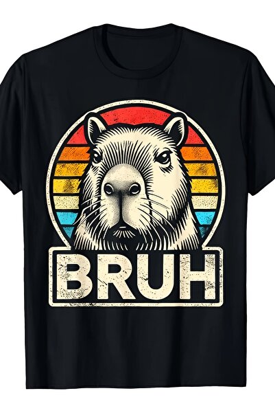 Generic Funny Buh Meme T-Shit | Reto 80s Inspied Vintage Gaphic Tee with Capy...