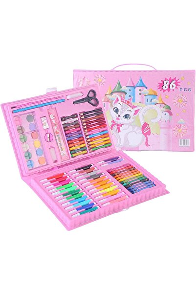 Leno 86 PCS Art And Craft Coloring Set For Kids Drawing And Painting Kit With...