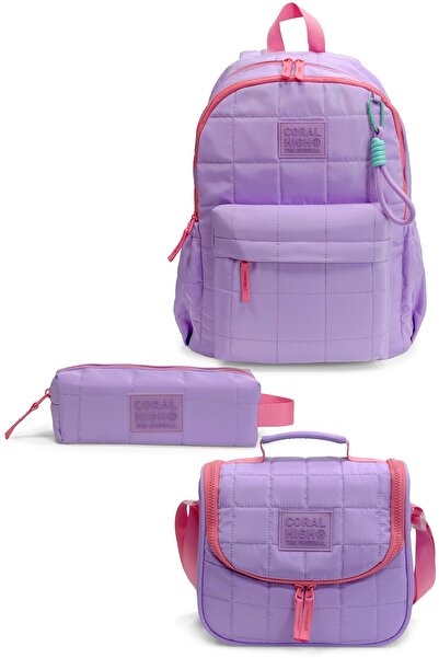 Coral High Lila 3-Piece School Bag Set Set0124420