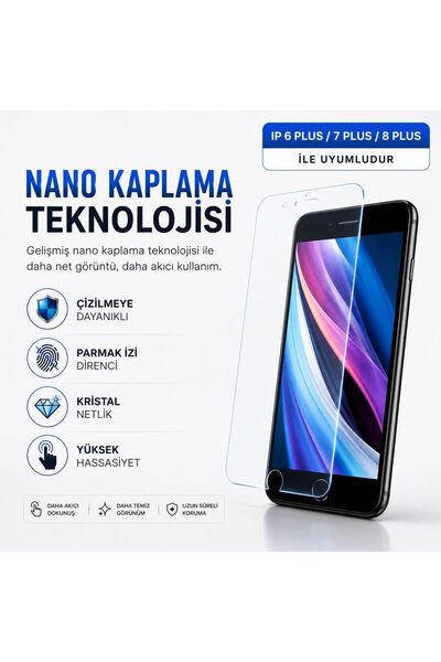 Powerfox iPhone 7 Plus/8 Plus Compatible Glass Mixed Nano Screen Protector | ...