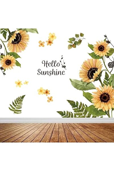 The Bros Large Sunflower Wall Stickers, Removable and Water Proof Wall Art St...