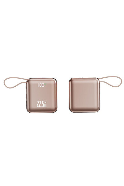 GALORWAY Powerbank universal 10.000 mAh cu cablu integrat, Type-C. Auriu