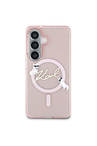 Karl Lagerfeld IML KC Script MagSafe Case for Samsung Galaxy S26, Pink
