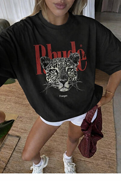 Sweetline Tricou unisex pentru bărbați/femei LEOPARD, cu imprimeu special, su...