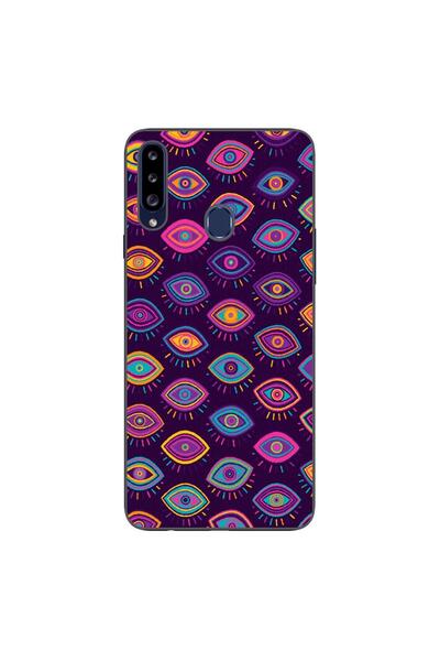 OEM Case compatible with Samsung Galaxy A20S Silicon Gel Tpu Pattern Tribal Eyes