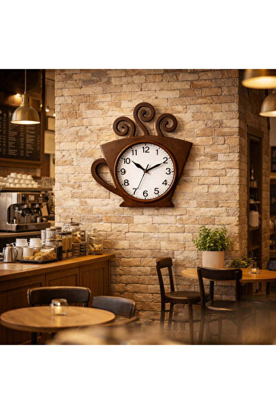 Vivendo Ceas de perete model ceasca cafea 29x27 cm – design decorativ pentru ...