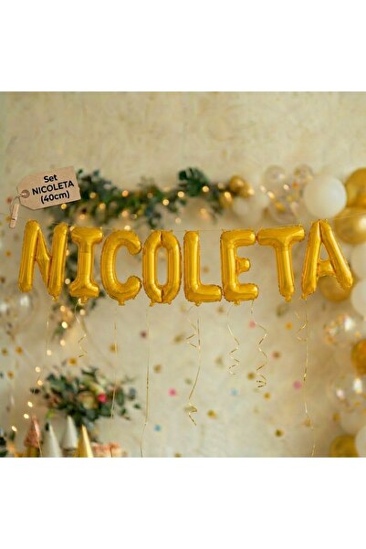 Bibilel Μεταλλικά Μπαλόνια Φύλλου, Bibilel, NICOLETA Σετ Άνω-Κάτω, Ηλίου ή Αέ...