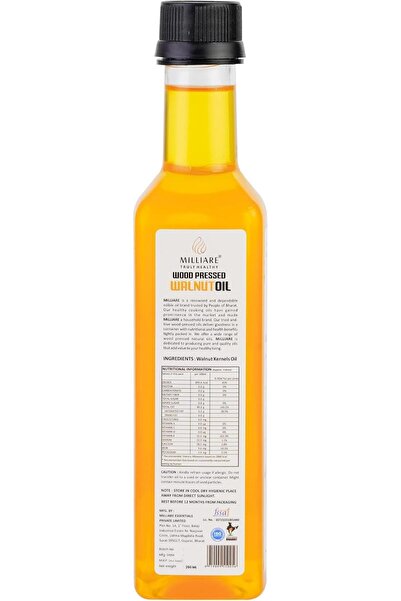 Milliare Natural Pure Organic Walnut Oil 100% Wood Pressed - 100% Pure & Non-...