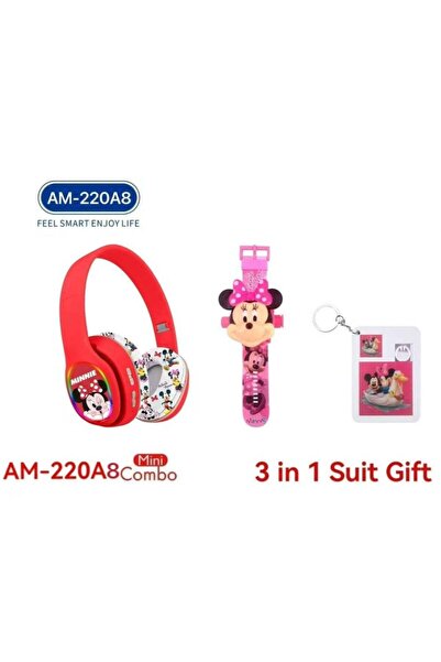Minnie Mouse Bluetooth Kids Headphones with 3-in-1 Gift Set: Headphones, 20-P...