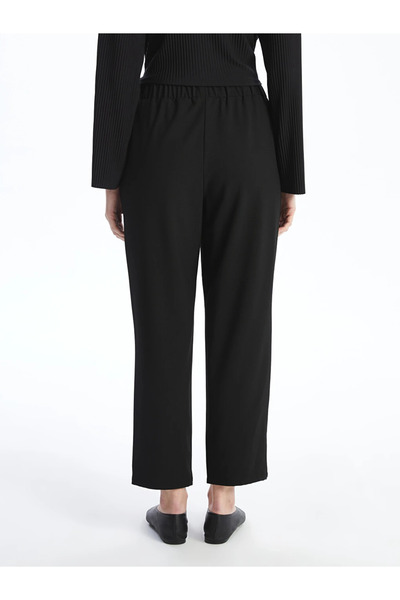 LC Waikiki Black Elastic Waist Women's Trousers