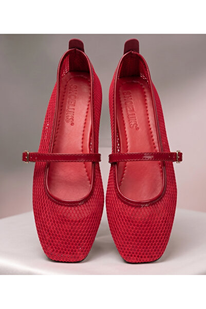 SHOELUKS File Red Women's Ballerinas