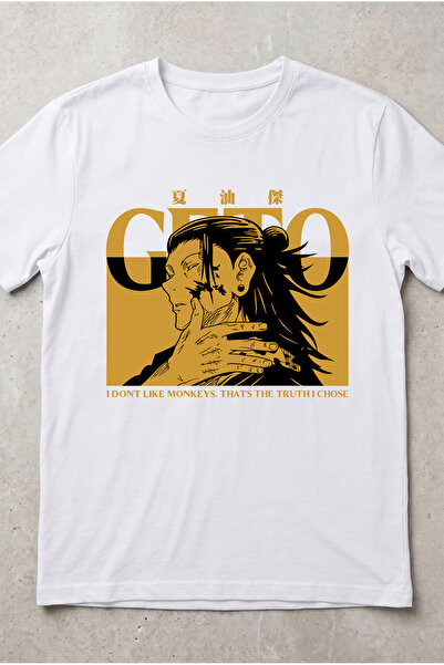 Silkensoul Jujutsu Kaisen Toji Fushiguro Anime Printed White Regular Fit T-Shirt