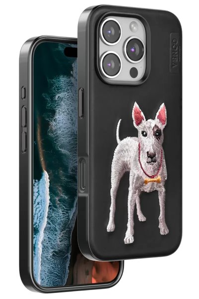 Generic Brand Venco iPhone 16 Pro Compatible Perma Patterned Cover - Black