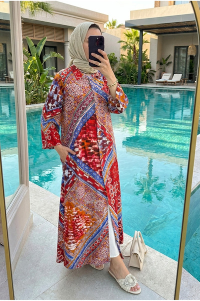 Kirazca Butik Women's Buttoned Hijab Shirt Dress