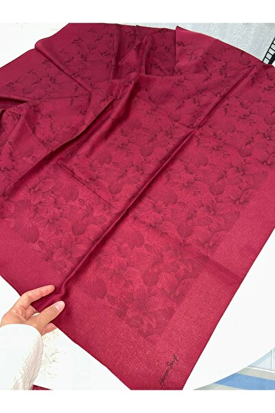 HAREM SCARF Gold Deep Scarf Burgundy