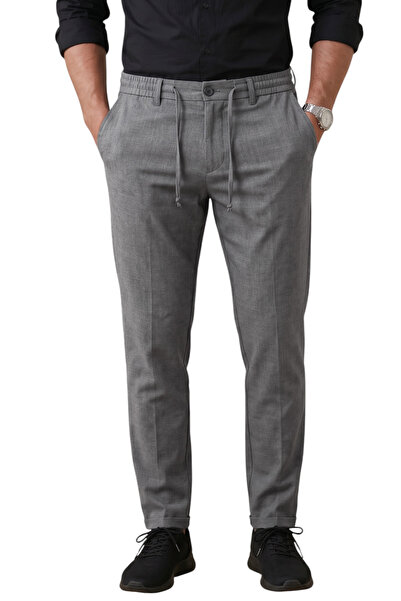 DeepSEA Pantaloni sport pentru bărbați, antracit, croială italiană, slim fit,...