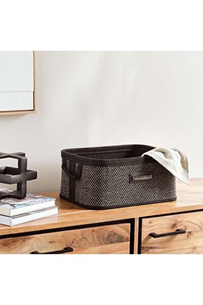PAN HOME Dorian Bamboo Rectangular Basket With Fabric Liner 36x26x16cm-natura...