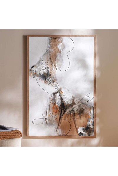 PAN HOME Weaver Hand Painted Canvas Wall Art 100x150cm - Brown