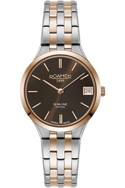 Roamer Ceas de damă 512857 49 65 20 aur roz clasic pentru cupluri